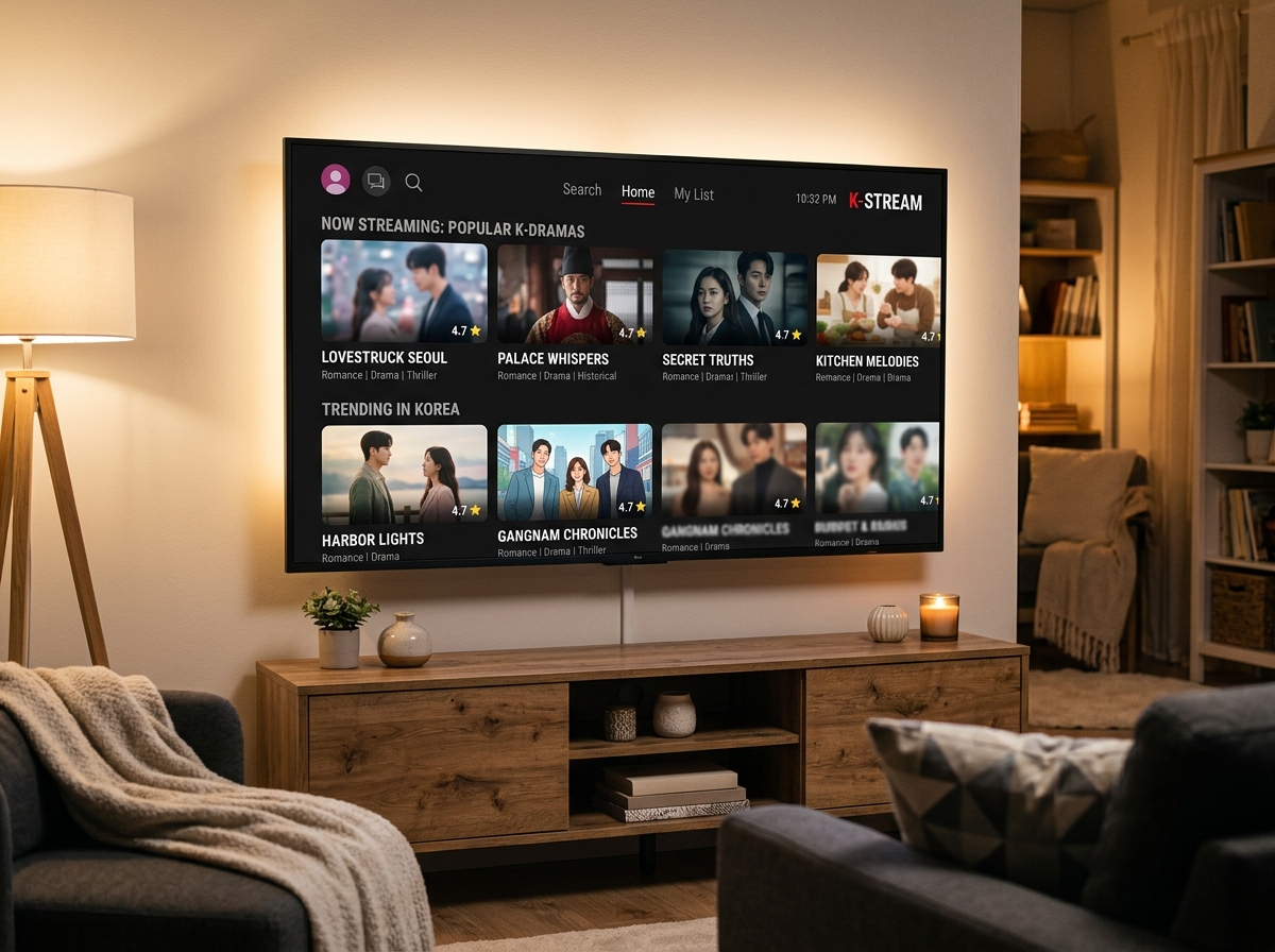 Netflix streaming on TV screen