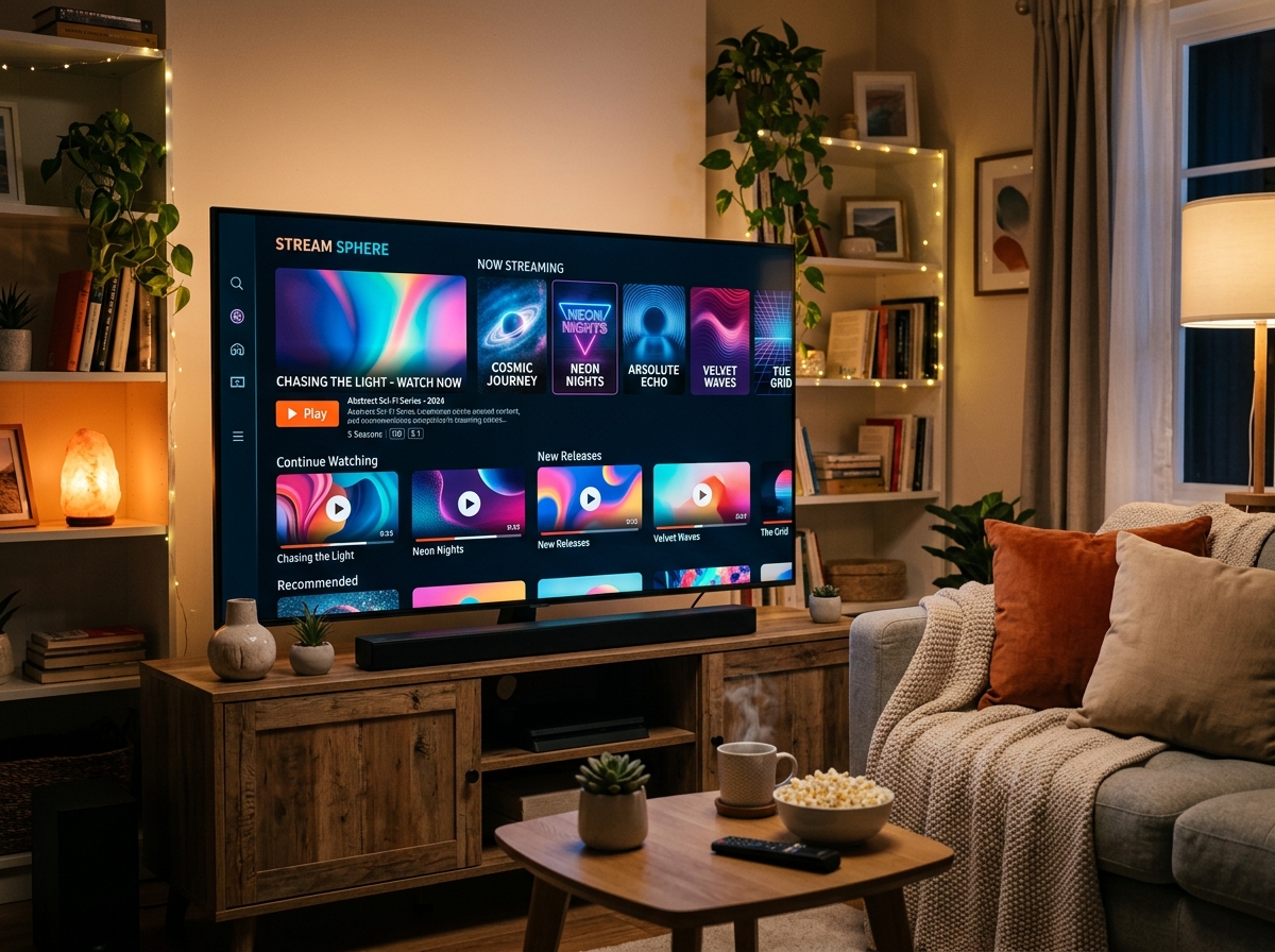 Netflix streaming interface on screen