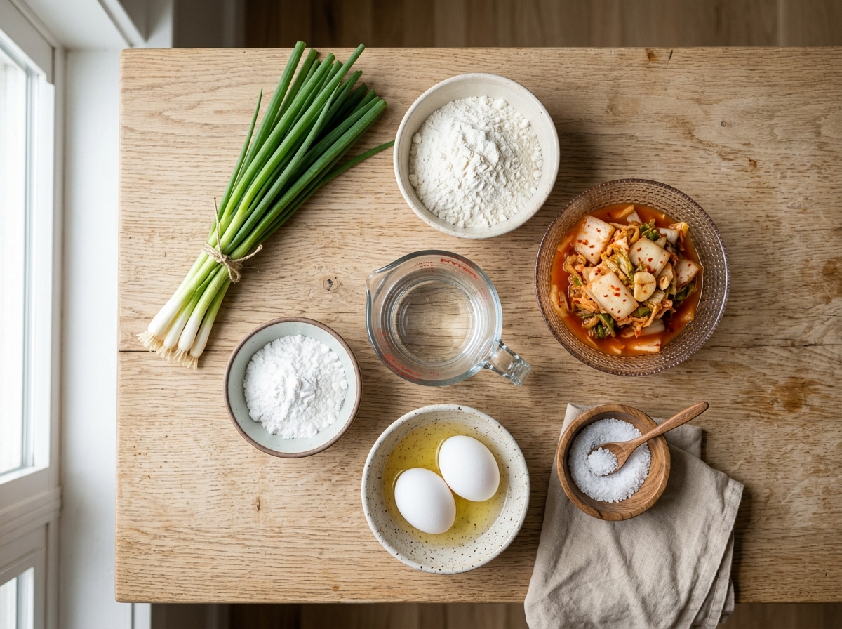 Ingredients for Korean pajeon