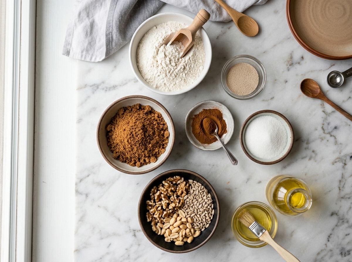 Hotteok ingredients laid out
